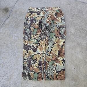 Vtg 80s MOSSY OAK Leaf Camo All Over Print Hunting Baggy Cargo Pants USA